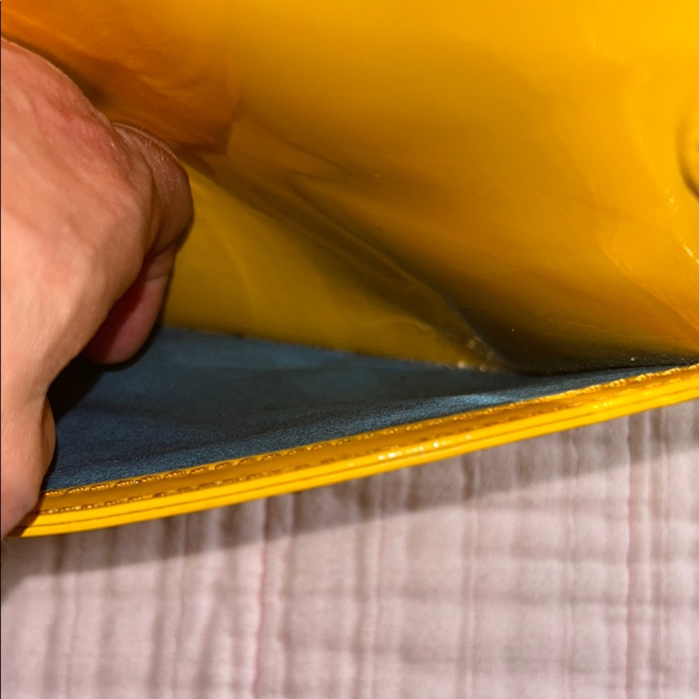 Dooney & Bourke Bright Yellow Patent Leather Tote Bag - Picture 8 of 16